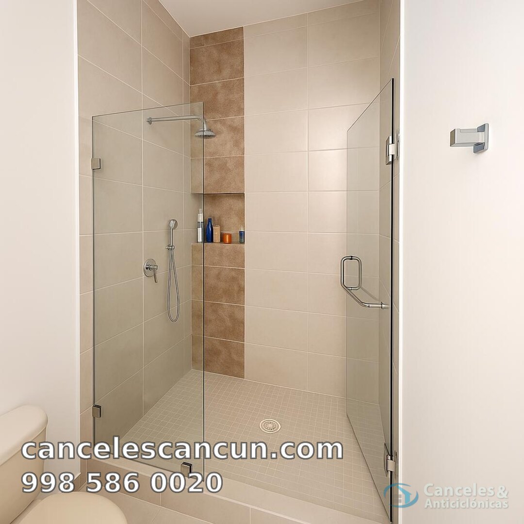 cancel corredizo de baño en Cancún: cancel bano corredizo